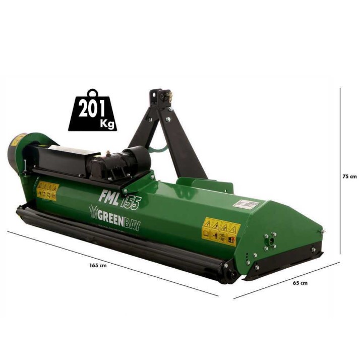 Greenbay FML 155 traktorimurskain, 153 cm, 35–40 HP
