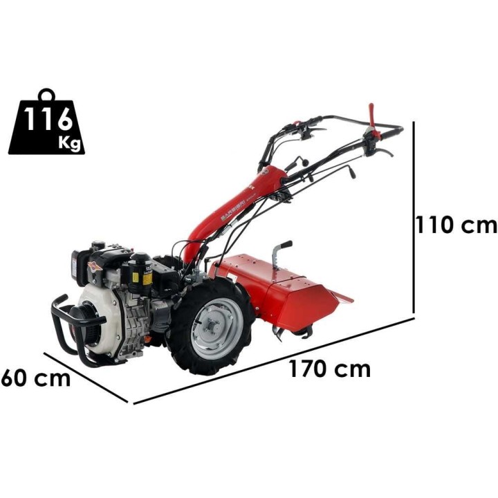 Barbieri Flex 3+2 -motocultivaattori, diesel, Karma KM178F, 6 HP