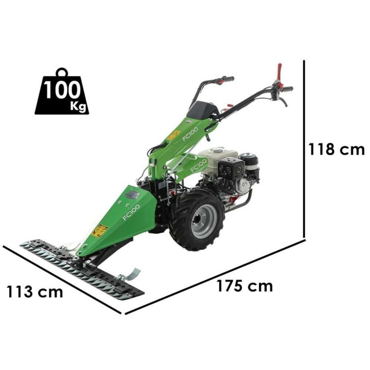 Lampacrescia MGM FC 100 -motofalciatrice, Honda GX270, 110 cm