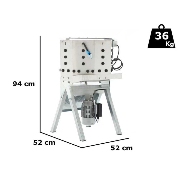 DIT PRISMA155 höyhentenpoistokone siipikarjalle, 750 W, 220 V, 110 sormea