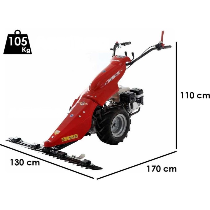 Barbieri C/70 monitoiminiittokone, Honda GX200, 120 cm, 6,5 HP