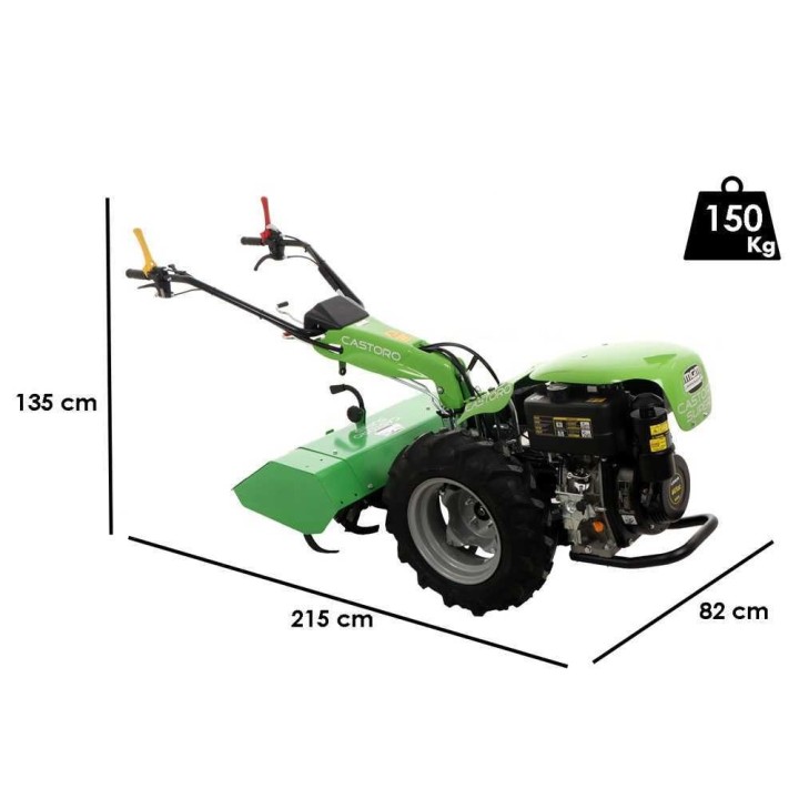 Castoro Super -diesel-motokultivaattori, Loncin D440F, 11 HP, jyrsin 80 cm