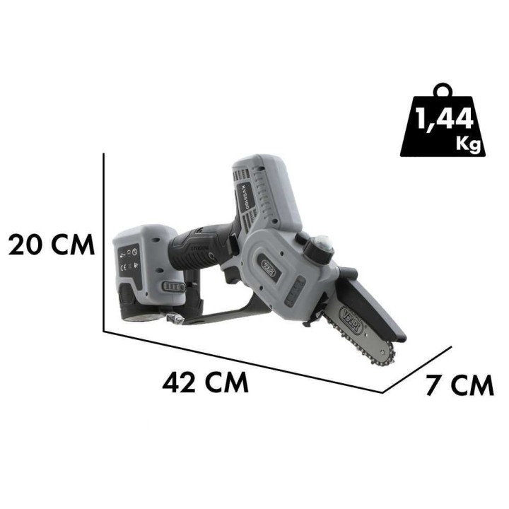 Volpi Powercut KVS5100 akkukäyttöinen oksasaha, 350 W, 2 × 14,4 V 2,5 Ah