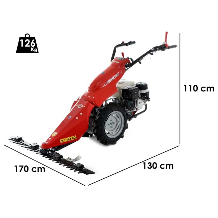Barbieri C/80 moottoriniittokone, Honda GX270, 120 cm, 8,4 HP