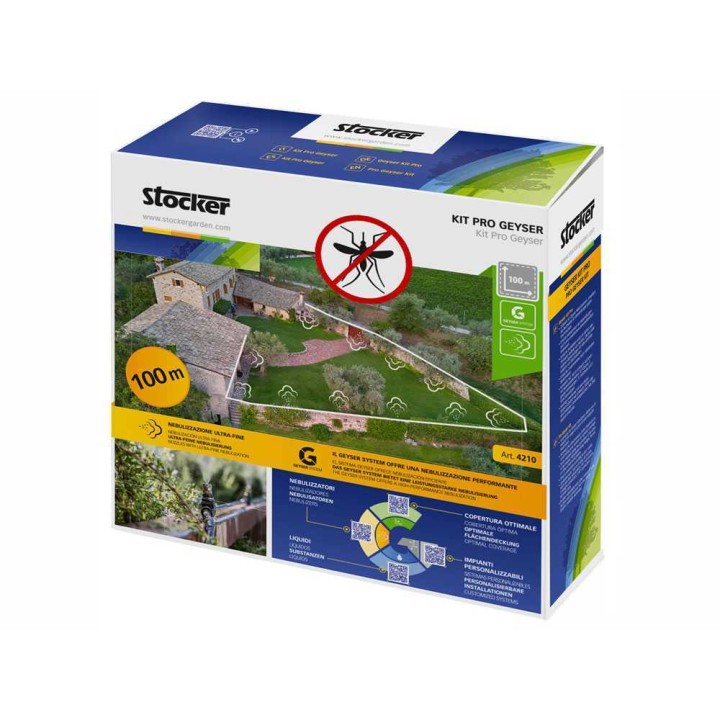 Stocker Kit Pro Geyser -lisävarustesarja sumuttimille, 100 m letkua ja 40 suutinta