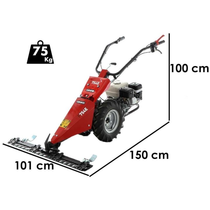 Ginko MGM FC 754 E -moottoriniittokone, Honda GX 160, 100 cm