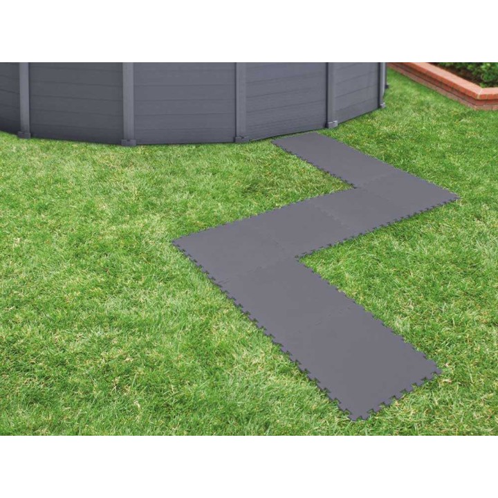 Intex 29084 liukuestelaatat uima-altaalle, harmaa, 8 kpl, 50 × 50 cm