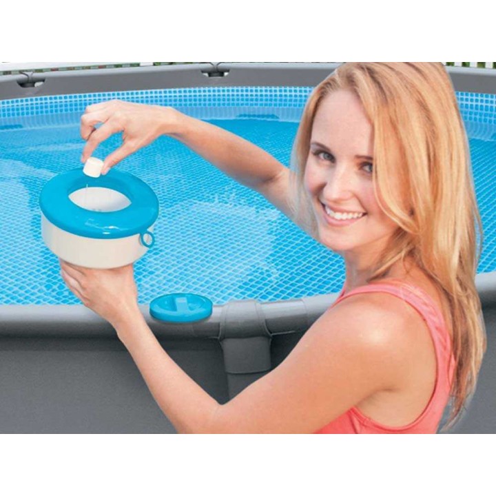 Intex 29041 kelluva klooriannostelija, 17,8 cm, 7,6 cm:n tabletit