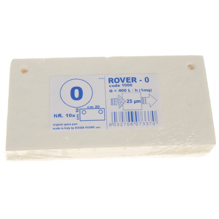 Tyyppi 0 suodatinpahvit ROVER Pulcino pumppuun 20 10 cm 10 kpl