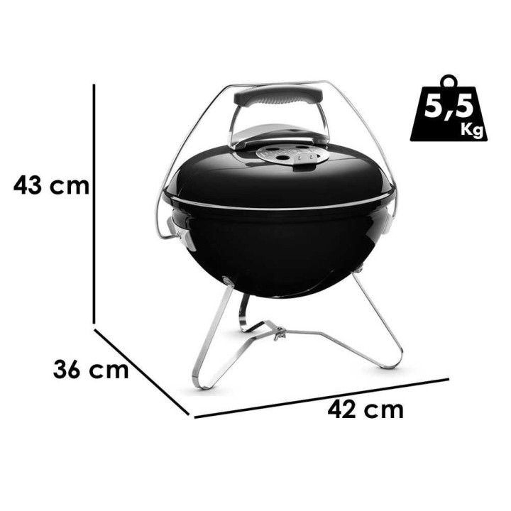 Weber Smokey Joe Premium Black -hiiligrilli, Ø 37 cm