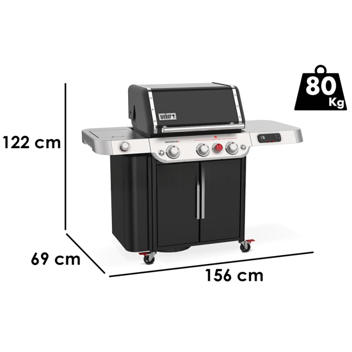 Weber Genesis EPX-335 kaasugrilli, 3 poltinta, 11,4 kW, Wi-Fi