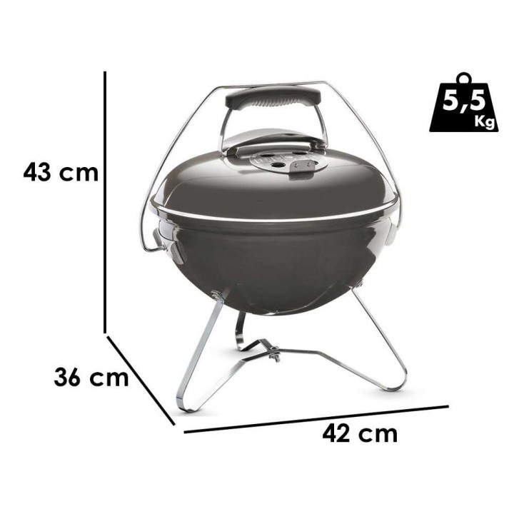 Weber Smokey Joe Premium Gray - kannettava hiiligrilli, Ø 37 cm