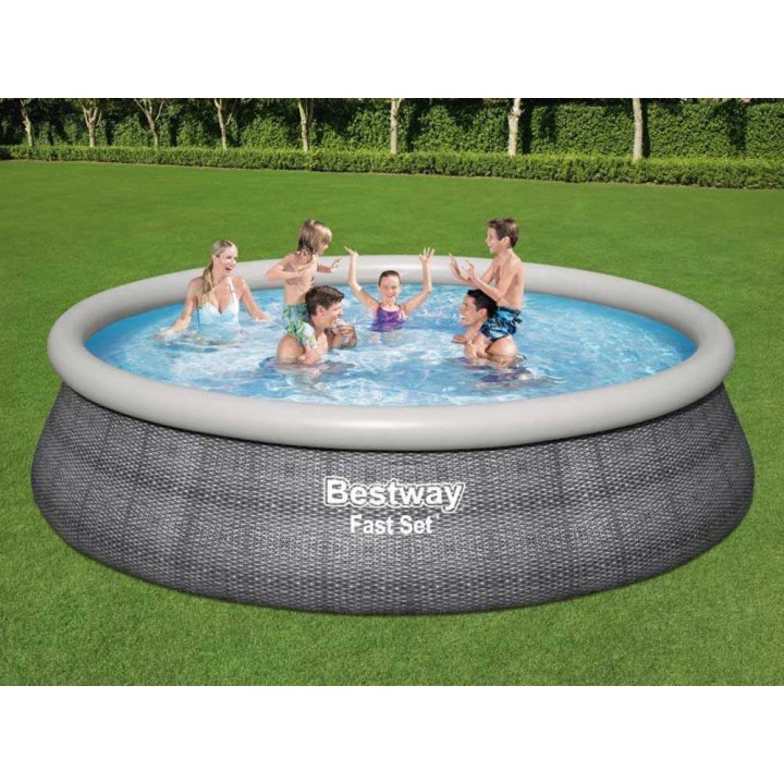 Bestway Fast Set 57372 uima-allas, 457 × 107 cm, suodatinpumppu ja tikkaat