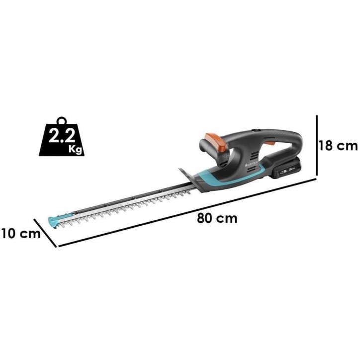 Gardena EasyCut 40/18V P4A akkukäyttöinen pensasleikkuri, 40 cm, ilman akkua ja laturia