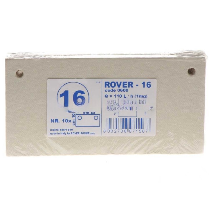 Rover Pulcino Tipo 16 -suodatinlevyt, 20 × 10 cm, 10 kpl