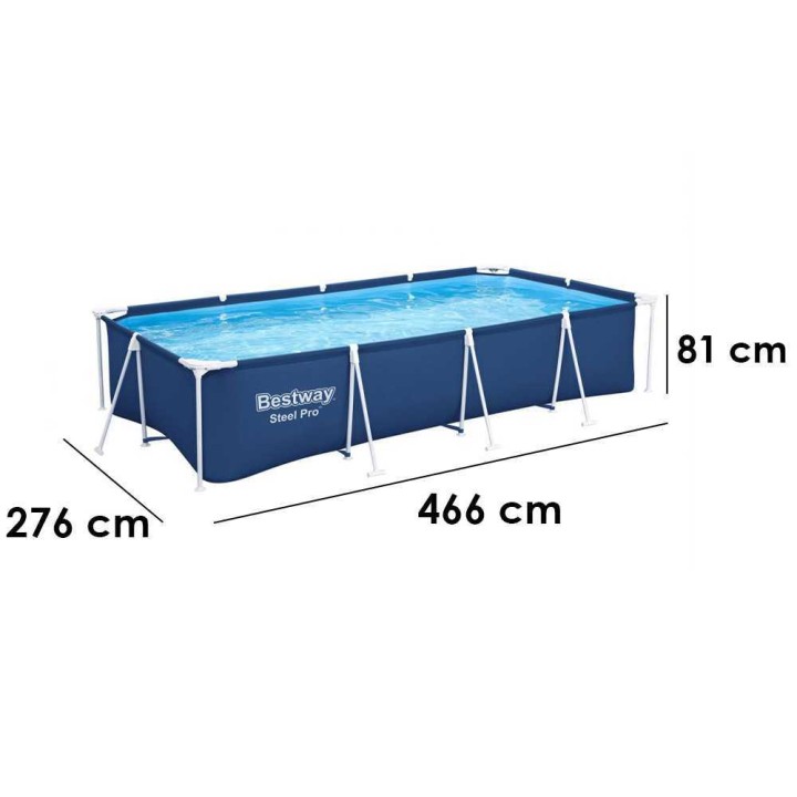 Bestway Steel Pro 56424 allas, 400 × 211 × 81 cm, 5 700 l, suodatinpumppu