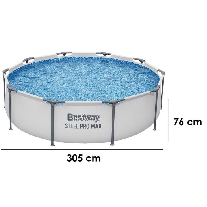 Bestway Steel Pro Max 56406 pyöreä uima-allas, Ø305 × 76 cm, 4 678 l