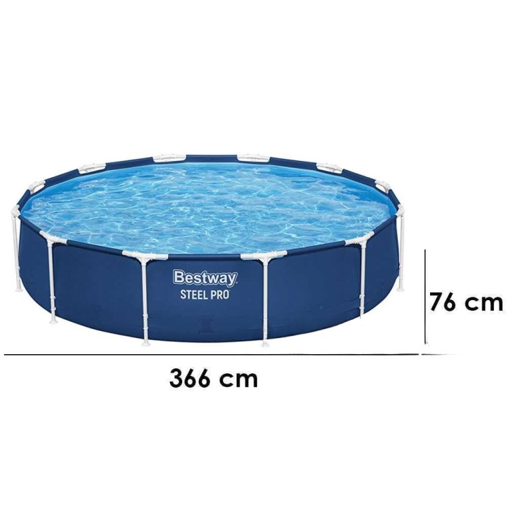 Bestway Steel Pro 56681 allas 366 × 76 cm, 6 473 l, suodatinpumpulla