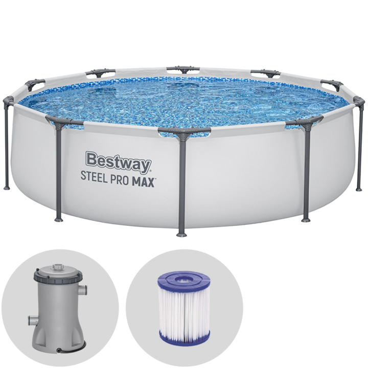 Bestway Steel Pro Max 56408 pyöreä allas 305 76 cm 4 678 l suodatinpumppu