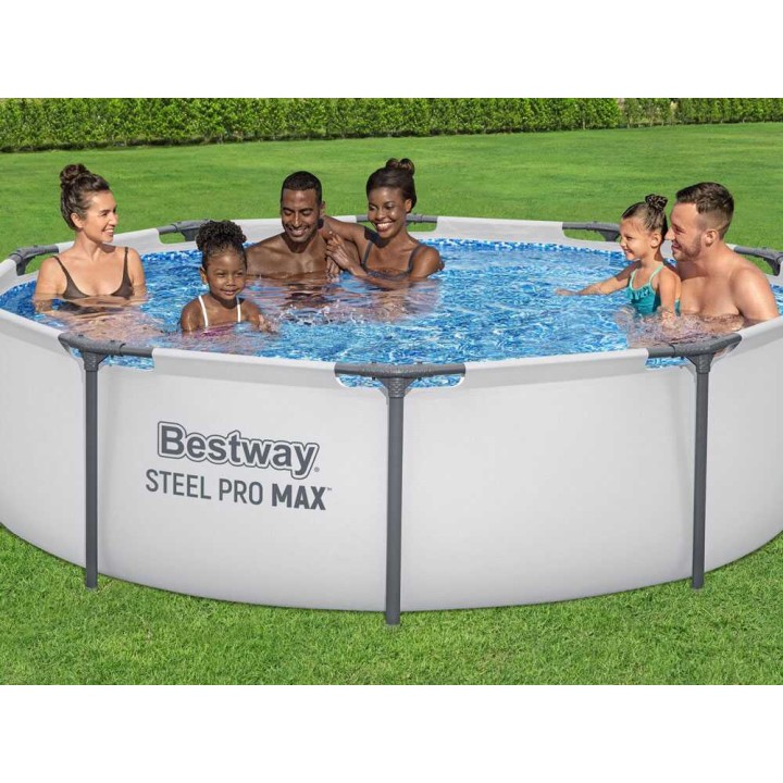 Bestway Steel Pro Max 56408 pyöreä allas, Ø305 × 76 cm, 4 678 l, suodatinpumppu
