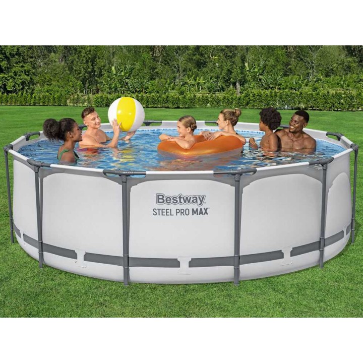 Bestway Steel Pro Max 56418 allas, 366 × 100 cm, 9 150 l, suodatinpumppu ja tikkaat