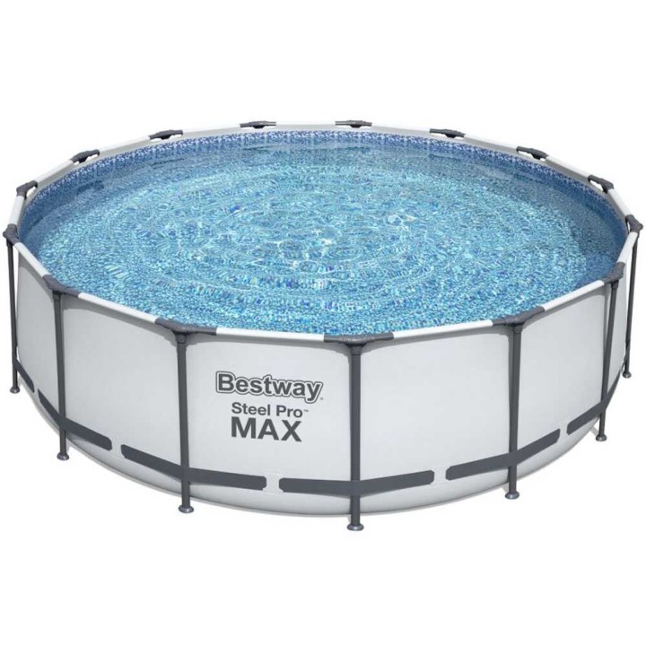 Bestway Steel Pro Max 56438 allas, 457 × 122 cm, 16 015 l, vaaleanharmaa