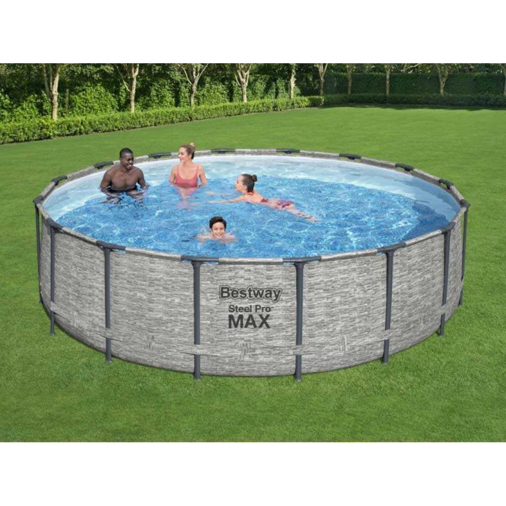 Bestway Steel Pro Max 5619E uima-allas, Ø488 × 122 cm, 19 480 l