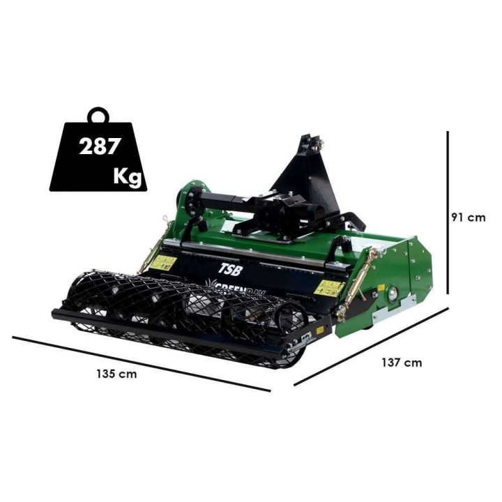 GreenBay TSB 105 kivienjyrsijä traktorille, 95 cm, 20–25 HP