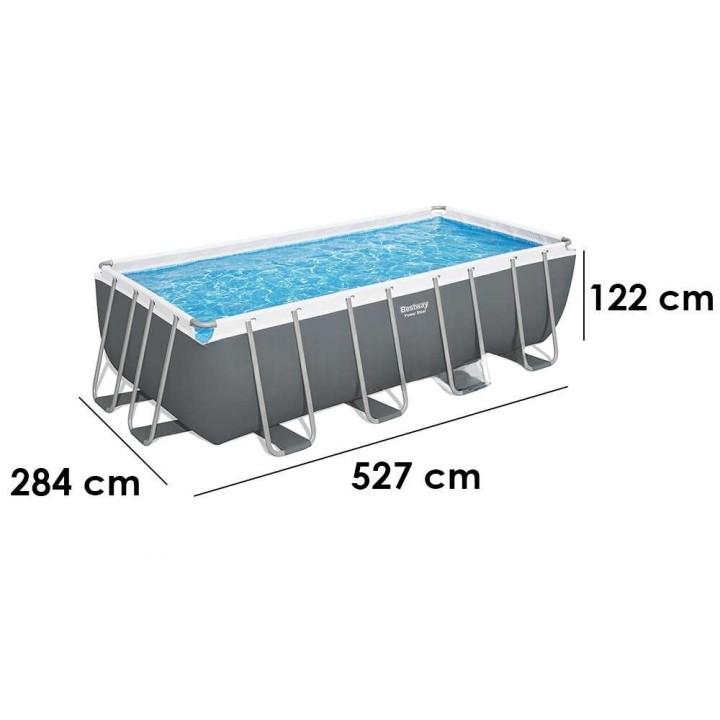 Bestway Power Steel 56671 uima-allas 488 × 244 × 122 cm, 11 532 l