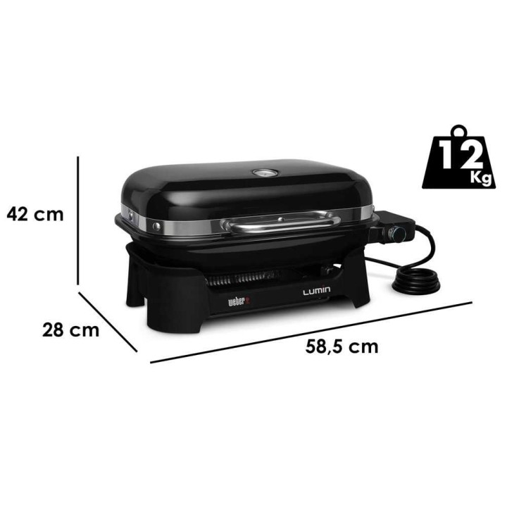 Weber Lumin Compact Black sähkögrilli, 2,2 kW, 1 166 cm²