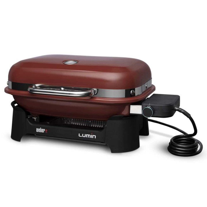 Weber Lumin Compact Red sähkögrilli, 2,2 kW, emaloitu valurautaritilä