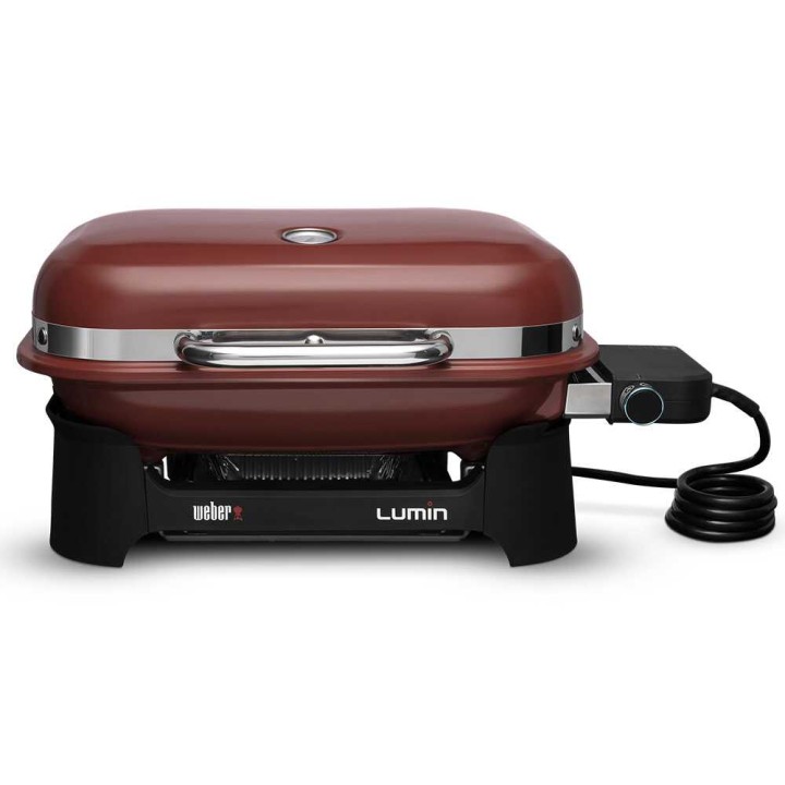 Weber Lumin Compact Red sähkögrilli, 2,2 kW, emaloitu valurautaritilä