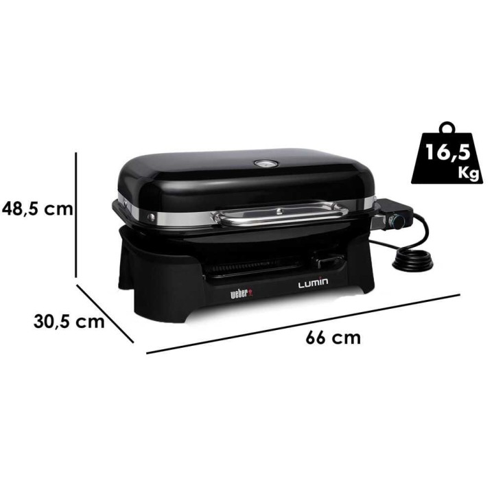 Weber Lumin Black 92010953 sähkögrilli, 2,2 kW, 1 562 cm²