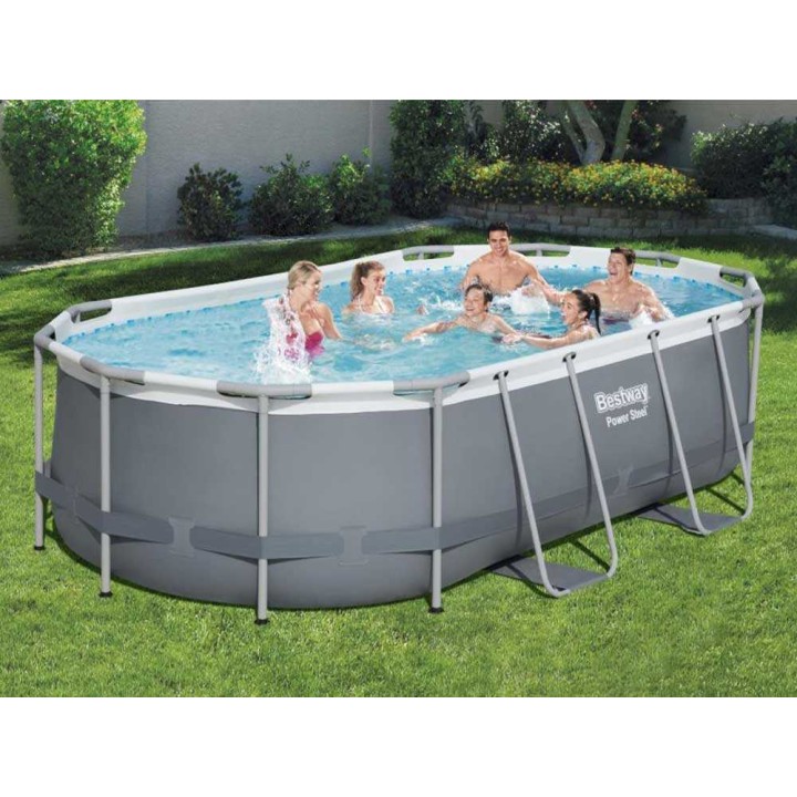 Bestway Power Steel 56620 soikea uima-allas, 427 × 250 × 100 cm, 7 250 l