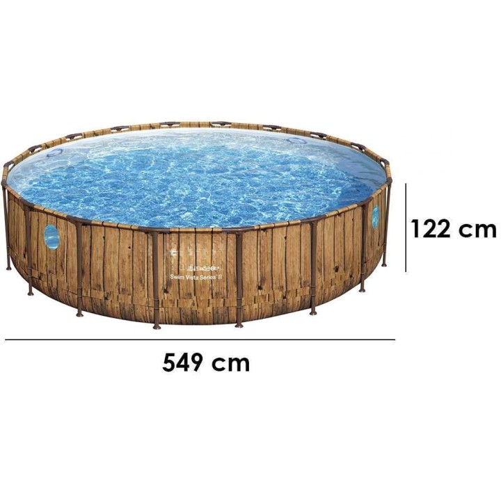 Bestway Power Steel Swim Vista 56977 uima-allas, Ø549 × 122 cm, 23 062 l