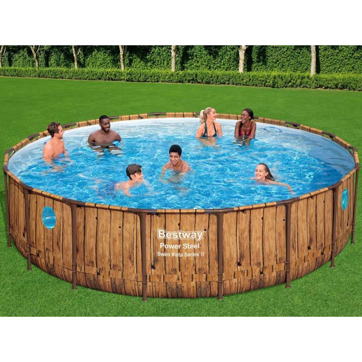 Bestway Power Steel Swim Vista 56977 uima-allas, Ø549 × 122 cm, 23 062 l