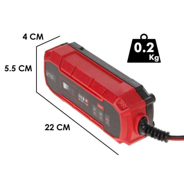 Einhell CE-BC 1 M akkulaturi ja ylläpitolaturi, 6/12 V, 3–32 Ah