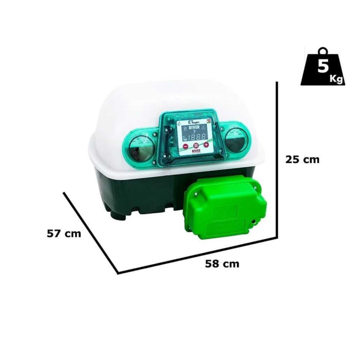 River Systems ET 12 SUPER automaattinen hautomakone, 12 munaa, 80 W, 230 V