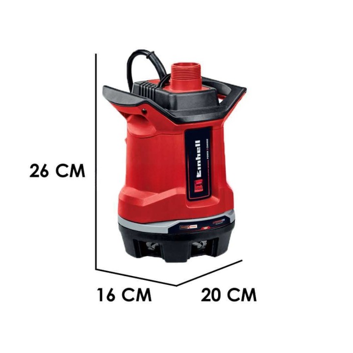 Einhell GE-DP 18/25 Li Solo uppopumppu likavedelle, 18 V, ilman akkua