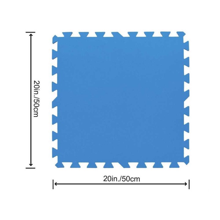 Bestway 58220 liukuestelaatat uima-altaan alle, sininen, 9 kpl, 50 × 50 cm