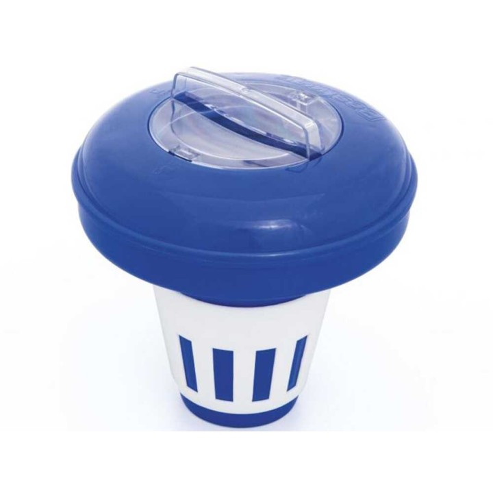 Bestway 58071 kelluva klooriannostelija, 16 cm, säädettävä, valkoinen ja sininen