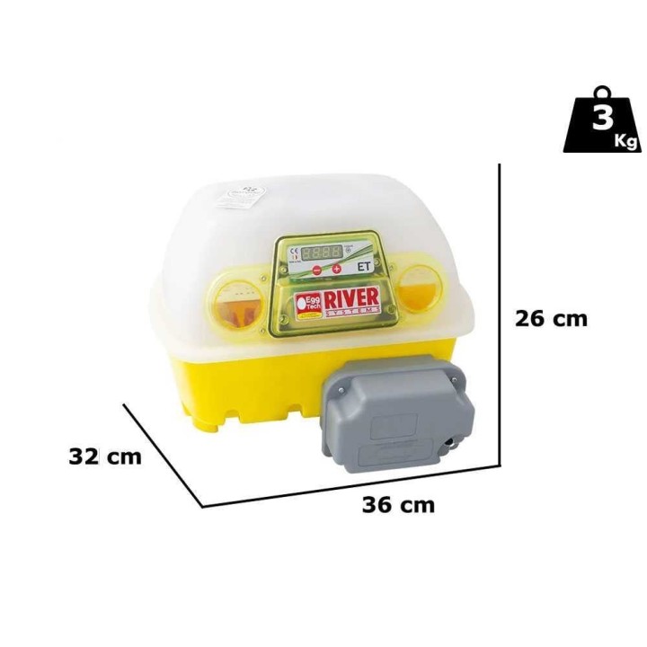River Systems ET 12 BIOMASTER automaattinen haudontalaite, 12 munaa, 230 V, 80 W