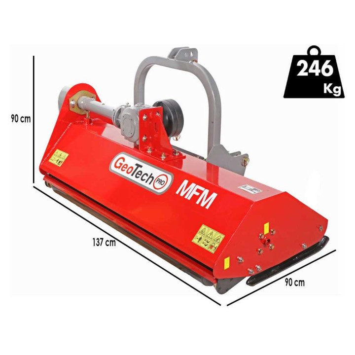 GeoTech Pro MFM 125 traktorimurskain, 122 cm, 25–30 HP