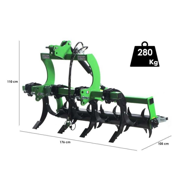 Seven Italy BIG riputin neljällä ankkurilla, 160 cm, hydraulinen rulla, 40–70 HP