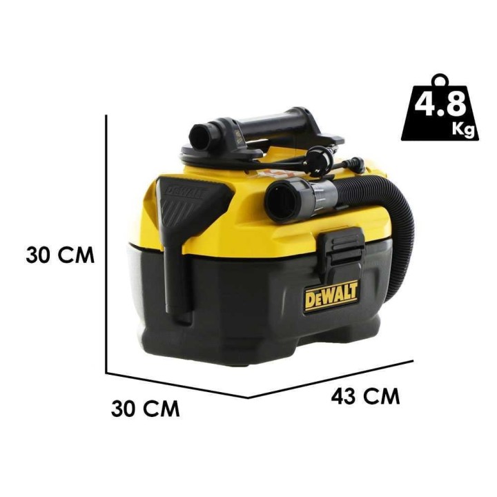 DeWalt DCV584L-QW märkä- ja kuivaimuri, 300 W, 18 V, 7,5 l