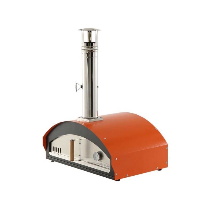 Rossofuoco Mino puulämmitteinen pizzauuni ulkokäyttöön, 60 × 40 cm