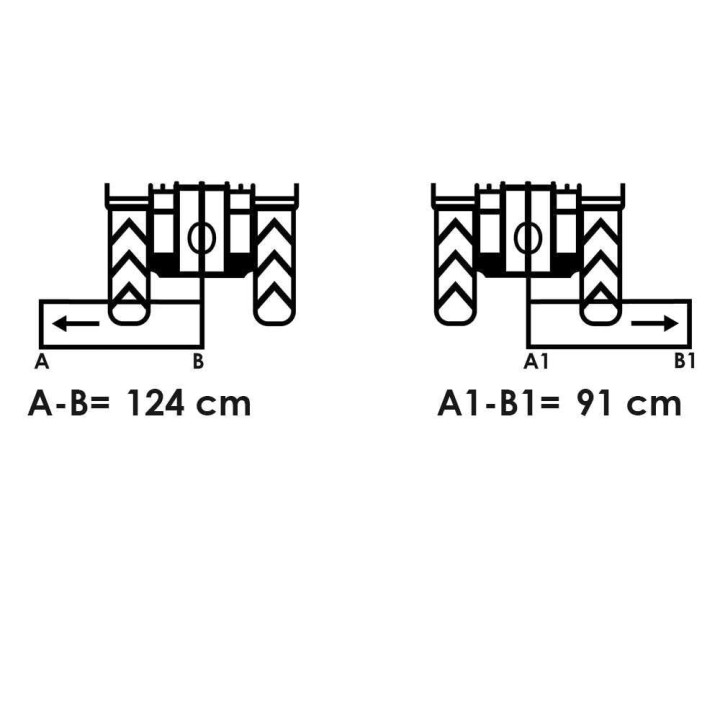 GeoTech Pro MFM 165-H traktorimurskain, hydraulinen sivusiirto, 165 cm