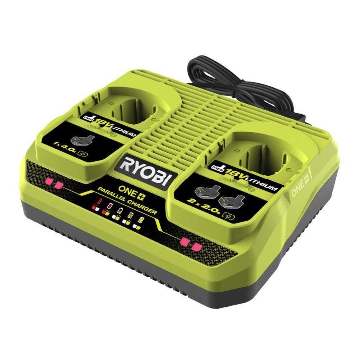 RYOBI RC18240 kaksipaikkainen akkulaturi, 18 V