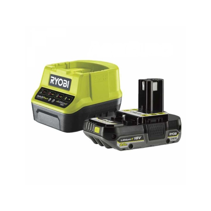 RYOBI Lithium+ 18 V, 2,0 Ah akku ja laturi