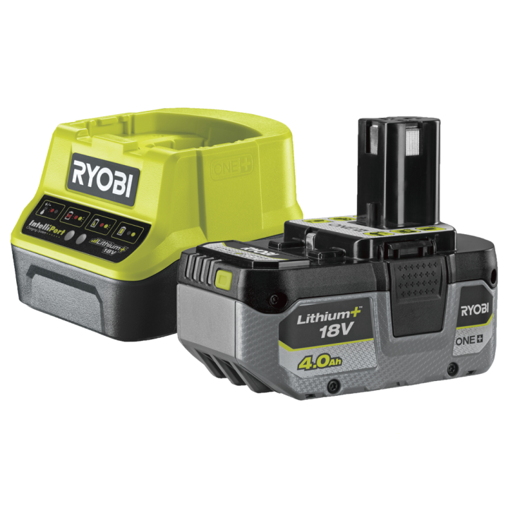 RYOBI Lithium 18 V 4 Ah akku ja laturi